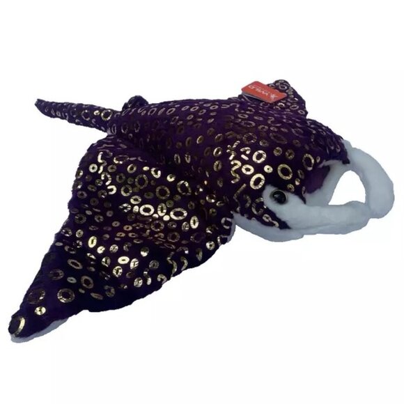 Wild Republic Foilkins Manta Ray Plush Stuffed Animal 12" - Picture 3 of 3